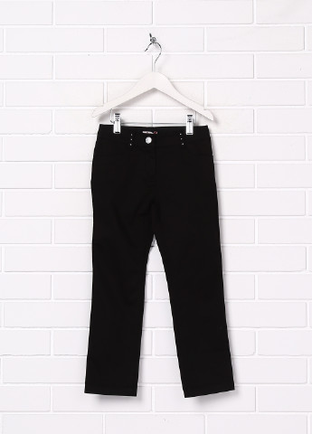 Черные кэжуал демисезонные прямые брюки Floriane