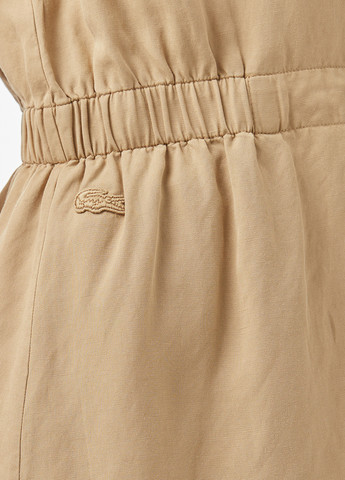 Бежева кежуал сукня на запах Lacoste однотонна