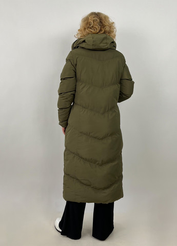 Оливкова (хакі) демісезонна куртка куртка-пальто Threadbare