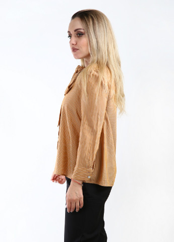 Светло-коричневая кэжуал рубашка в полоску Stefanel