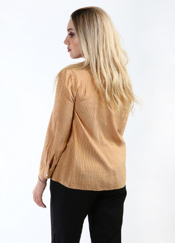 Светло-коричневая кэжуал рубашка в полоску Stefanel