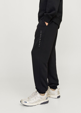 Черные спортивные, кэжуал демисезонные джоггеры брюки Jack & Jones