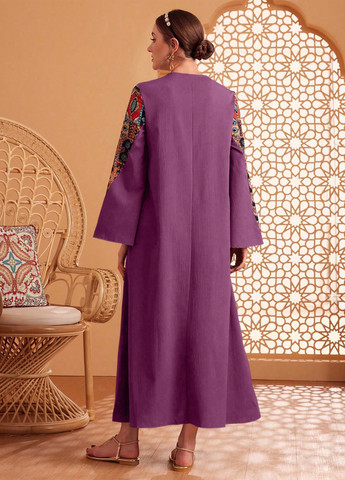 Світло-фіолетова кежуал сукня а-силует SHEIN колор блок