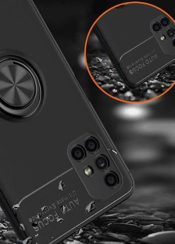 TPU чохол ColorRing під магнітний тримач (opp) для Samsung Galaxy M51 Чорний / Чорний (is_00000038252_5) Deen (238478847)
