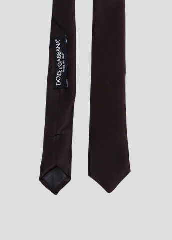 Темно-коричневий шовковий галстук Dolce & Gabbana (238364664)
