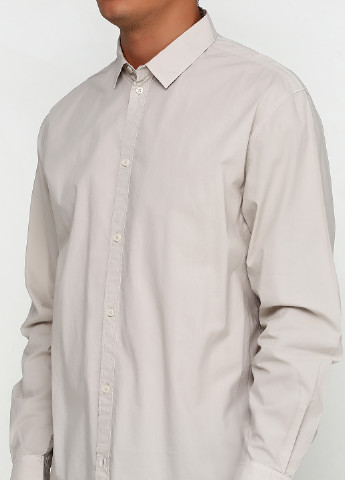Светло-серая кэжуал рубашка однотонная MTWTFSS Weekday
