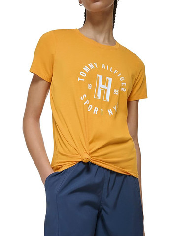 Оранжевая кэжуал футболка Tommy Hilfiger