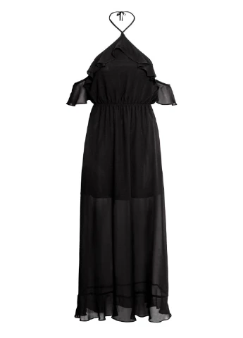 Черное кэжуал платье H&M однотонное