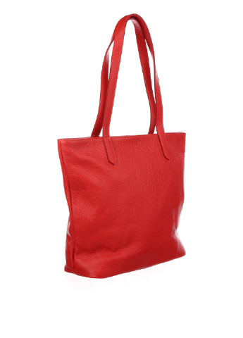 Сумка Italian Bags шоппер однотонная красная кэжуал