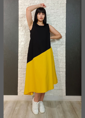 Чорна кежуал сукня а-силует Bebe Plus однотонна