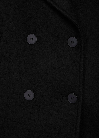 Черное демисезонное Пальто двубортное PRPY