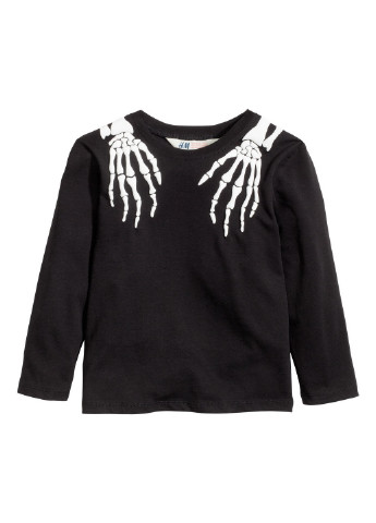 Черный демисезонный кэжуал лонгслив H&M