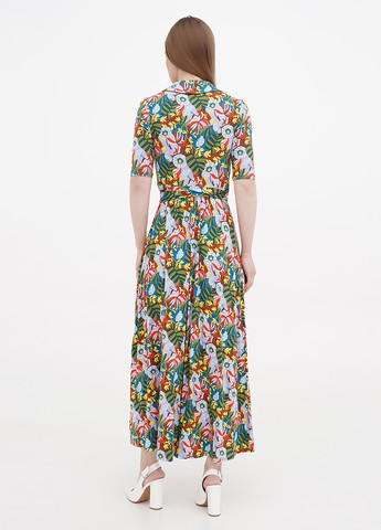 Комбинированное кэжуал платье на запах Boden с цветочным принтом