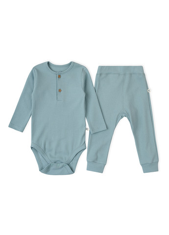 Блакитний демісезонний комплект (боді, штани) KRAKO