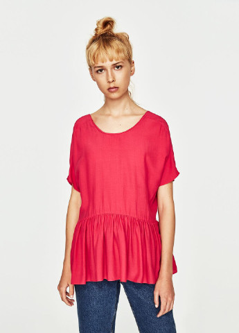 Малинова літня блуза Zara