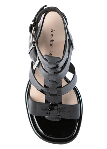 Черные босоножки AngelinoTotti с ремешком лаковые