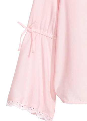 Розовая однотонная блузка H&M демисезонная