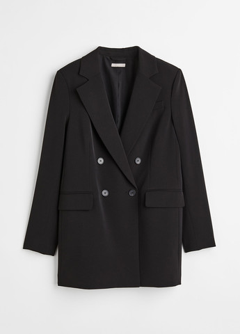 Черный женский жакет H&M однотонный - демисезонный