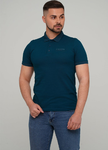 Морской волны футболка-поло для мужчин Trend Collection с надписью