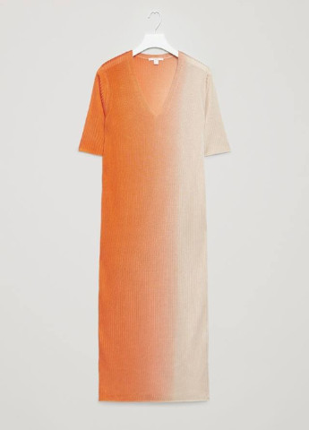 Оранжевое кэжуал платье Cos градиентное ("омбре")