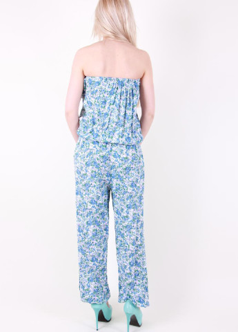 Комбинезон Marina комбинезон-брюки цветочный голубой кэжуал