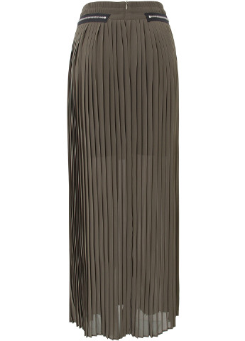 Оливковая (хаки) кэжуал однотонная юбка Oodji макси