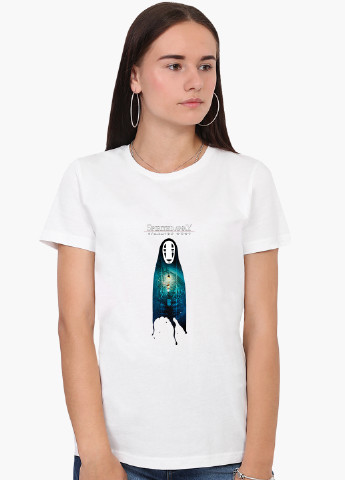 Белая демисезон футболка женская безликий бог каонаси унесённые призраками (spirited away) белый (8976-2831) xxl MobiPrint