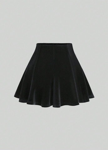 Разноцветная кэжуал с анималистичным узором юбка (2шт.) SHEIN клешированная