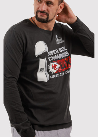 Темно-серый демисезонный спортивный лонгслив Nike с надписями