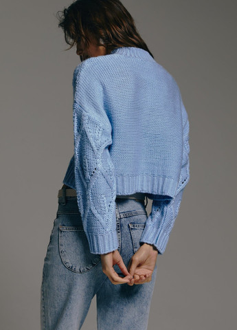 Голубой демисезонный свитер Gepur