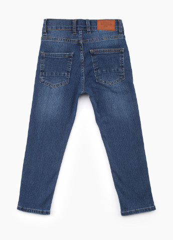Темно-синие демисезонные зауженные джинсы Redpolo