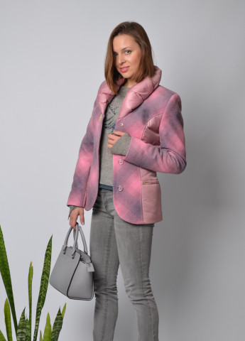 Розовая демисезонная жакет-куртка комбинированный Mangust