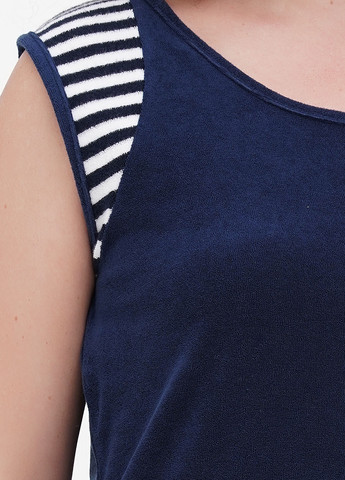 Темно-синее домашнее платье а-силуэт Plantier однотонное