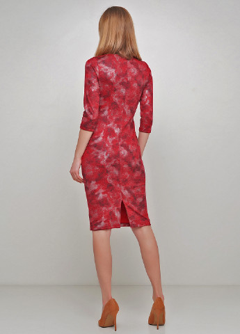 Красное кэжуал платье футляр Anastasimo с абстрактным узором