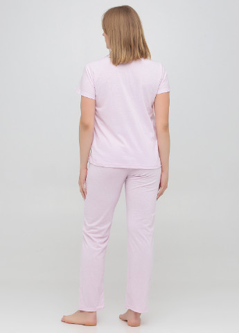 Светло-розовая всесезон пижама (футболка, брюки) футболка + брюки Carla Mara