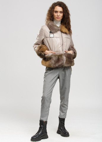 Бежевая зимняя куртка (мех тоскана) Barss