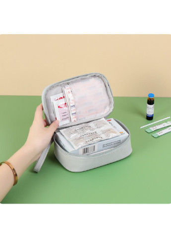 Аптечка сумка органайзер для медикаментов для путешествий для дома 17х11х6 см (473262-Prob) Светло-серая Unbranded (254206923)