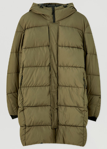 Оливковая (хаки) демисезонная куртка Pull & Bear