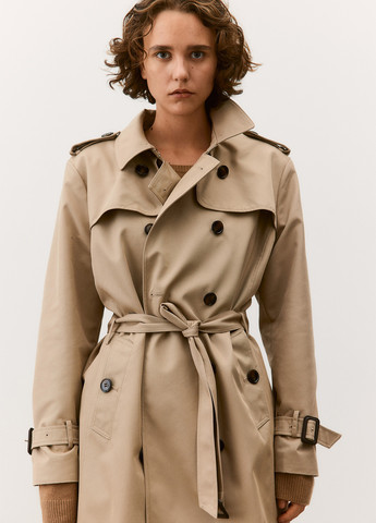Плащ H&M тренчкот на пуговицах демисезон (368714922)