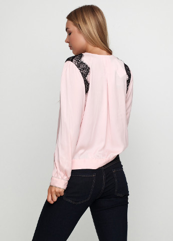 Светло-розовая демисезонная блуза Mango