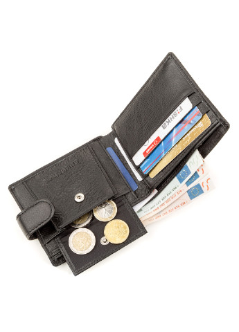 Чоловічий шкіряний гаманець 11х9,5х3 см st leather (252127381)