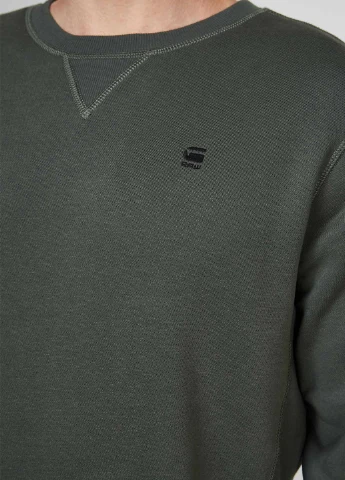 Темно-сірий світшот G-Star Raw однотонний без декору (251431600)