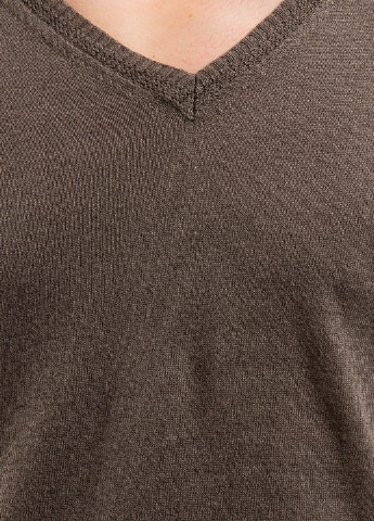 Коричневый пуловер из вискозы Paolo Pecora (238198621)