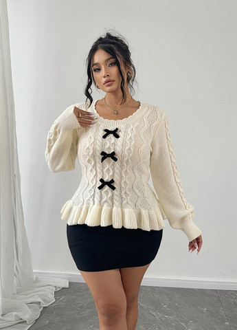 Кремовый демисезонный джемпер джемпер SHEIN