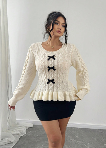 Кремовый демисезонный джемпер джемпер SHEIN