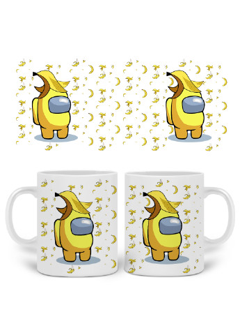 Кружка Амонг Ас Жовтий (Among Us Yellow) 330 мл горнятко керамічне (20259-2416) MobiPrint (219774676)