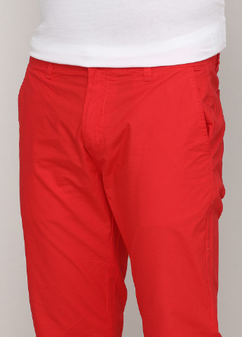 Красные кэжуал демисезонные прямые брюки United Colors of Benetton