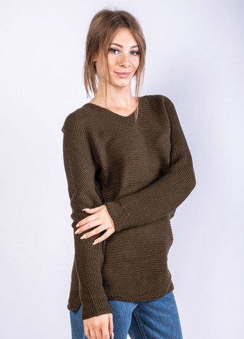 Оливковий (хакі) демісезонний пуловер пуловер Time of Style
