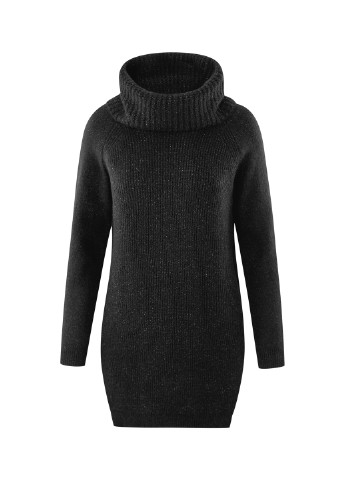 Черный зимний свитер хомут Oodji