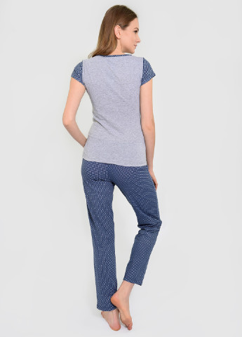Серо-голубая всесезон пижама (футболка, брюки) NEL